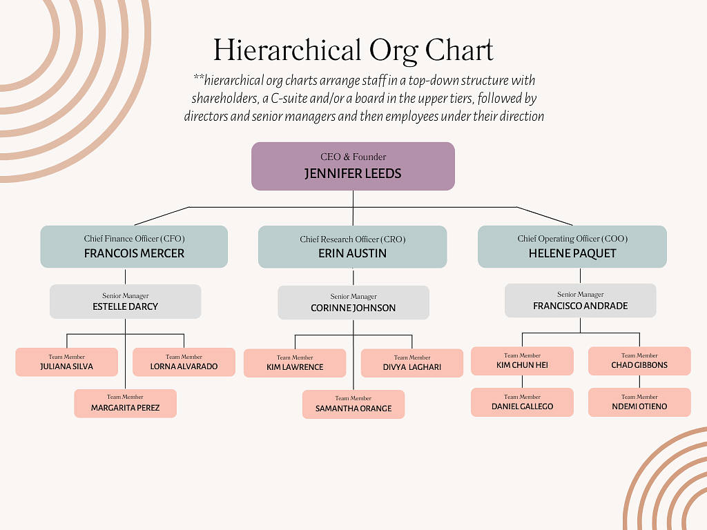 this is a hierarchical organizational chart